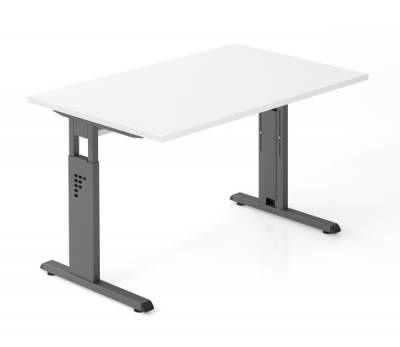 Schreibtisch Offenbach 120 cm Grafit Weiss